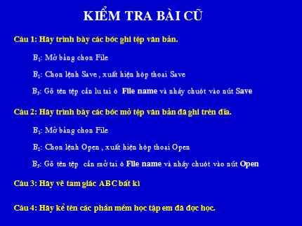 Bài giảng Tin học Khối 7 - Bài: Học vẽ hình học động với Geogebra