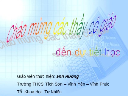 Bài giảng Tin học Lớp 7 - Bài 3: Thực hiện tính toán trên trang tính - Anh Hương