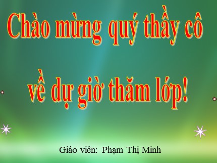 Bài giảng Tin học Lớp 7 - Bài 5: Thao tác với bảng tính (Tiết 1) - Phạm Thị Minh