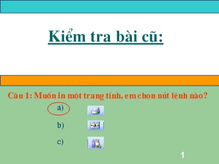 Bài giảng Tin học Lớp 7 - Bài 8: Sắp xếp và lọc dữ liệu (Tiết 1)