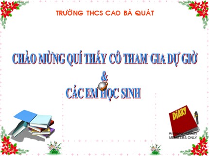 Bài giảng Tin học Lớp 7 - Bài 9: Trình bày dữ liệu bằng biểu đồ - Trường THCS Cao Bá Quát