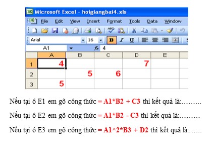 Bài giảng Tin học Lớp 7 - Tiết 13: Sử dụng các hàm để tính toán