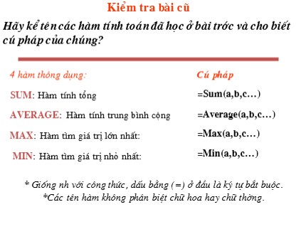 Bài giảng Tin học Lớp 7 - Tiết 22: Bài tập