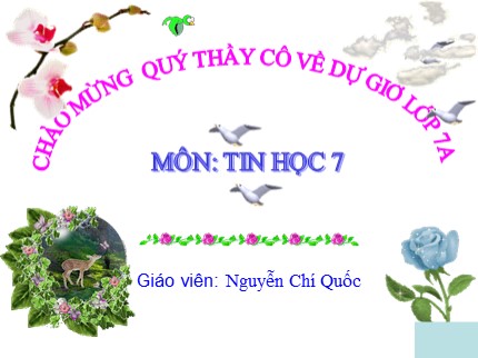 Bài giảng Tin học Lớp 7 - Tiết 32: Học địa lí thế giới với Earth Explorer (Tiếp theo) - Nguyễn Chí Quốc