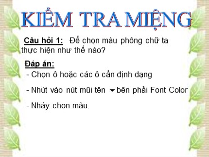 Bài giảng Tin học Lớp 7 - Tiết 41: Trình bày và in trang tính