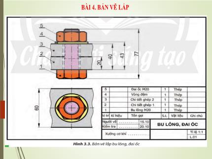 Bài giảng Công nghệ Lớp 8 (Cánh diều) - Bài 4: Bản vẽ lắp