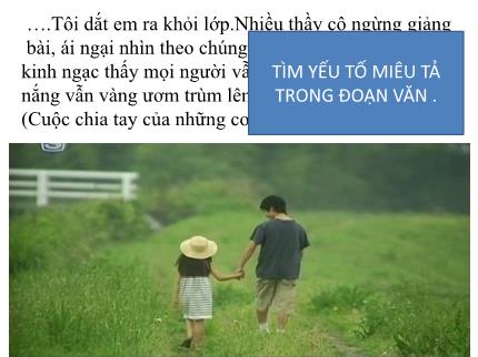 Bài giảng Ngữ văn Lớp 9 - Tập làm văn: Miêu tả nội tâm trong văn bản tự sự