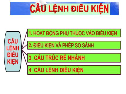 Bài giảng Tin học Lớp 8 - Bài 6: Câu lệnh điều kiện