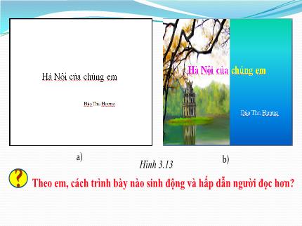 Bài giảng Tin học Lớp 9 - Tiết 29, 30: Định dạng trang chiếu