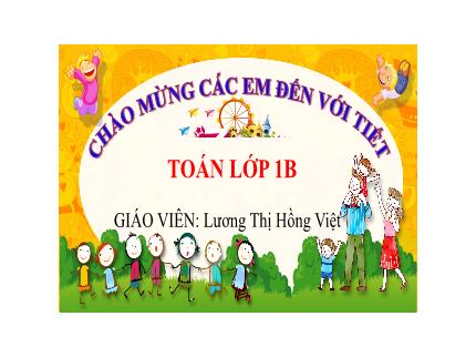 Bài giảng Toán Lớp 1 - Bài 81: Phép cộng không nhớ trong phạm vi 100 - Năm học 2023-2014 - Lương Thị Hồng Việt