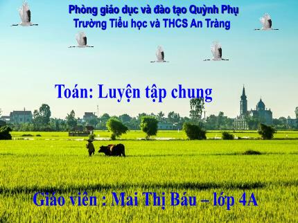 Bài giảng Toán Lớp 4 - Bài: Luyện tập chung - Năm học 2019-2020 - Mai Thị Báu