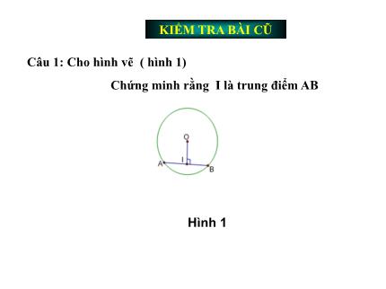 Bài giảng Toán Lớp 9 - Bài: Đường kính và dây của đường tròn