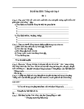 Bộ đề thi HSG Tiếng Việt Lớp 5
