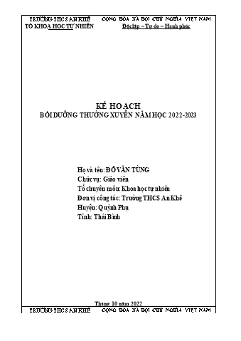 Đề kiểm tra giữa học kì I môn Vật lí 9 - Năm học 2023-2024 - Trường THCS An Khê (Có đáp án)