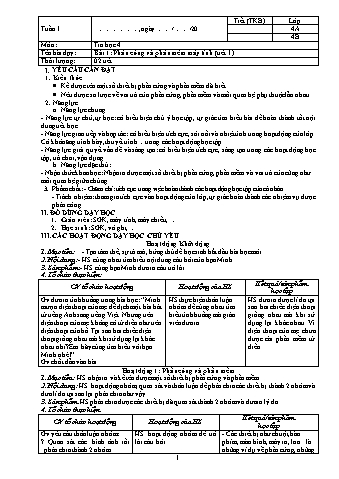 Kế hoạch bài dạy Tin học Lớp 4 (Kết nối tri thức với cuộc sống) - Học kì 1 - Năm học 2024-2025