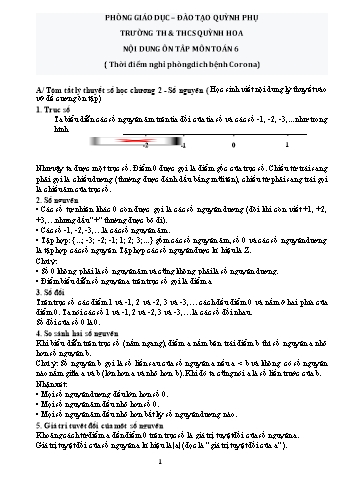 Nội dung ôn tâp môn Toán 6 - Bùi Thế Anh