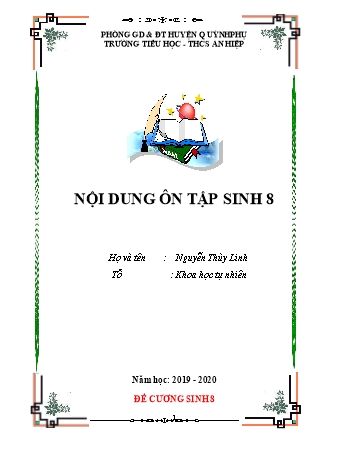 Nội dung ôn tập Sinh học Lớp 8 - Nguyễn Thùy Linh