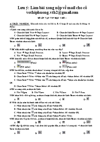 4 Đề ôn tập môn Tin học Lớp 7
