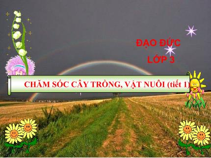 Bài giảng Đạo đức 3 - Bài 14: Chăm sóc cây trồng, vật nuôi - Nguyễn Thị Kim Dung