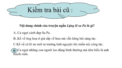 Bài giảng Ngữ văn 9 - Bài: Chiếc lược ngà