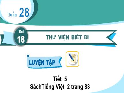 Bài giảng Tiếng Việt Lớp 2 - Bài 18: Thư viện biết đi - Nguyễn Thị Thảo
