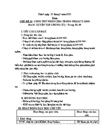 Kế hoạch bài dạy Khối 3 - Tuần 27 - Năm học 2022-2023 - Nguyễn Thị Thủy