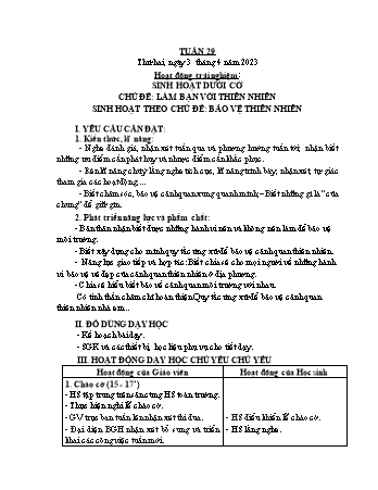 Kế hoạch bài dạy Lớp 3 - Tuần 29 - Năm học 2022-2023 - Nguyễn Thị Thủy