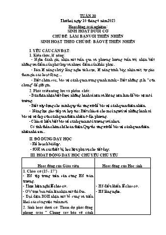 Kế hoạch bài dạy Lớp 3 - Tuần 30 - Năm học 2022-2023 - Nguyễn Thị Thủy