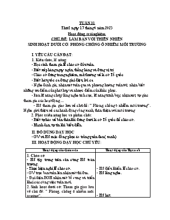 Kế hoạch bài dạy Lớp 3 - Tuần 31 - Năm học 2022-2023 - Nguyễn Thị Thủy