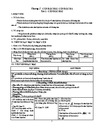 Kế hoạch bài dạy Toán 9 (Đại số) soạn theo CV5512