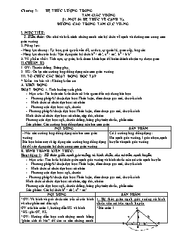 Kế hoạch bài dạy Toán 9 (Hình học) soạn theo CV5512