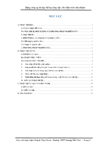 Sáng kiến kinh nghiệm Dùng công cụ Tin học hỗ trợ công việc cho giáo viên chủ nhiệm