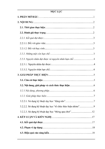 Sáng kiến kinh nghiệm Sử dụng một số kỹ thuật dạy học tích cực trong giảng dạy để học sinh học tốt môn Tin học