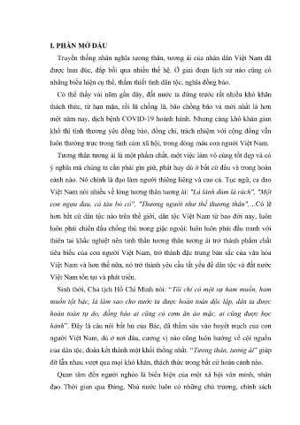 SKKN Một số biện pháp Giáo dục truyền thống tương thân, tương ái tại Liên đội Trường Tiểu học Trà Xuân
